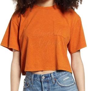 Women Fashion <b>Crop</b> <b>Top</b> T Shirts Comfortable Fit Lightweight Material Ideal For Gym Workout And Casual Wear Style - Product Image 3