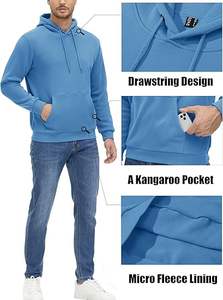 เสื้อสเวตเชิ้ตแบบกำหนดเองพร้อมดีไซน์ฮู้ดดี้ส่วนตัว เสื้อฮู้ดดี้แบบสวมหัวพื้นฐาน เสื้อสเวตเชิ้ตน้ำหนักเบา ราคาโรงงาน - Product Image 2