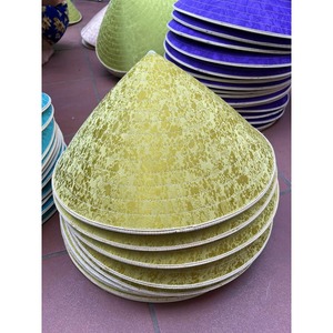 หมวกทรงกรวยผ้าไหมเวียดนามทำด้วยมือใบปาล์มสีขาวไม่ใช่ลาสำหรับการจัดแสดงของที่ระลึกทางวัฒนธรรม - Product Image 5