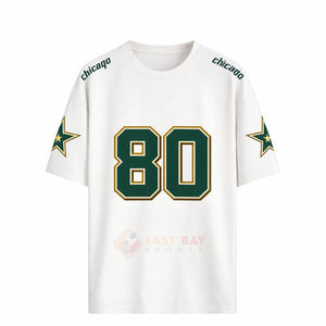 Maillot de sport noir pour homme de haute qualité, numéro 80, style Chicago, manches courtes, vêtements de sport de rue - Product Image 5