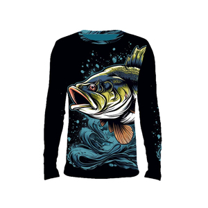 2025 hombres de moda UPF 50 + secado rápido verano pesca rendimiento camisas de manga larga que absorbe la humedad ropa de pesca personalizada impresa - Product Image 1
