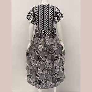 ชุดเดรสมิดิสีดำและสีขาวสำหรับผู้หญิงชุดเดรสกิโมโนระบายความร้อนแบบนุ่มระบายอากาศสำหรับฤดูร้อนโดย chrysanta - Product Image 5