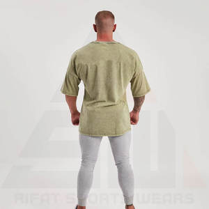 Accesorios de Ropa para Hombre, Camisetas Casuales con Lavado Ácido, Venta al por Mayor, Alta Calidad, Transpirables, de Secado Rápido, Ecológicas, 100% Algodón - Product Image 3