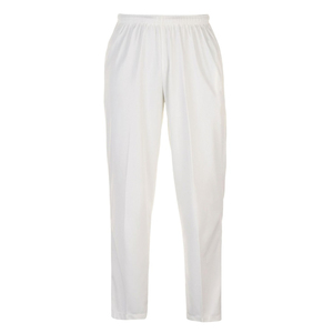 Pantalon de cricket Prix de gros Kits professionnels blancs Logo personnalisé imprimé Haute qualité Test Polyester Unisexe Crox Enterprises - Product Image 1