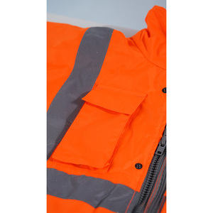 Impermeable de Alta Visibilidad para Construcción, Reflectante, de Seguridad Laboral, Chaqueta Impermeable Personalizada - Product Image 6