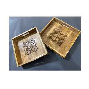 จานไม้ธรรมชาติที่เหมาะสำหรับการจัดงานปาร์ตี้ชีสผลไม้ของว่างเรียกน้ำย่อยของหวานตกแต่งโต๊ะขนมปัง - Product Image 5