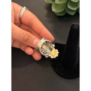 Anillo de Plata de Ley con Incrustaciones de Piedras Preciosas Leroy James, Diseño Moderno para Enamorados, Baño de Rodio, Estilo Religioso Clásico, Corte Fino, Talla 8.25 - Product Image 5