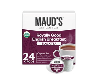 Maud's Organic English Breakfast Black <b>Tea</b> Pods, 24 ct, Single Serve Pods - Product Image 1