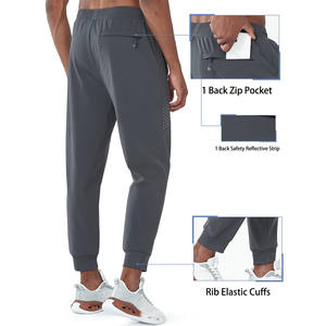Jogger pantalons pour hommes Fitness coton pantalons pour hommes en gros cordon grande taille sport poches personnalisées pantalons de survêtement décontracté plat mi - Product Image 6