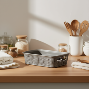 Stefanplast ELEGANCE <b>Basket</b> in Dove Grey (20x14x6cm) Storage Solution with Elegant Design Model 30901 - Product Image 3