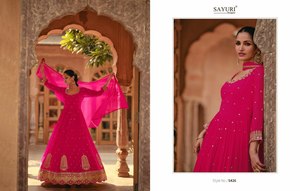 Salwar Largo Anarkali Modal de Estilo Indio Tradicional Más Vendido con Patrón de Mangas Elegantes para Venta en Línea - Product Image 2