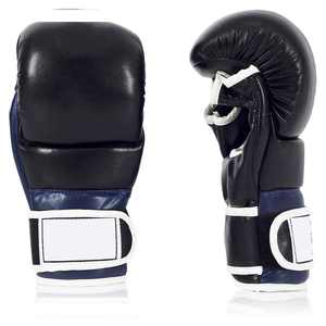 Gants de MMA professionnels noirs mats pour l'entraînement, le sparring, le grappling, le Muay Thai, motif imprimé, tailles 6oz 8oz pour les salles de sport - Product Image 2