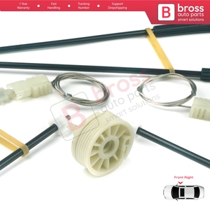 Juego de Reparación de Elevalunas Eléctrico BWR677, Delantero Derecho, para Megane MK2 EM0/1 2002-2009 CC Cabriolet Convertible 820101093 - Product Image 6
