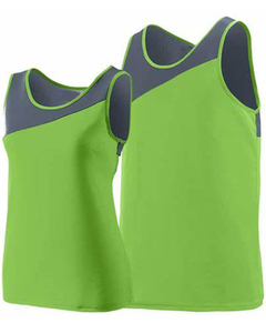 Camiseta Deportiva sin Mangas SKYRAY IMPEX para Hombre, Color Verde Sólido, Cuello Redondo, Tejido de Poliéster de Secado Rápido, Estampado Digital, 180g - Product Image 1