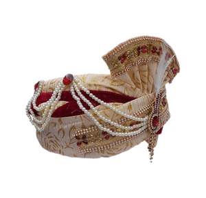 Safa/ผ้าโพกหัว/pagdi สำหรับผู้ชาย, แต่งงาน pagdi สำหรับเจ้าบ่าว-หลายสี (ขนาด: 22ถึง22.5นิ้ว) - Product Image 3