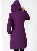 Chaqueta de Invierno Reversible Impermeable para Mujer, Tejida con Capucha, de Alta Calidad, 100% Algodón Grueso