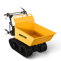 Mini brouette de construction en métal de dumper à chenilles à moteur de capacité de 300kg