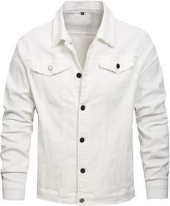 2025 Men's Denim Jacket with Custom Logo Crystal Lace Accents and Cozy <b>Fur</b> <b>Trim</b> for Stylish Winter Fashion Made in Pakistan - Product Image 1