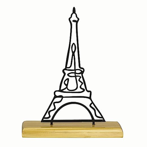 Mesa de Metal con forma de Torre Eiffel de latón AK y decoración de mesa de madera Natural, pieza de exhibición de acabado recubierto de polvo negro para decoración de mesa - Product Image 4