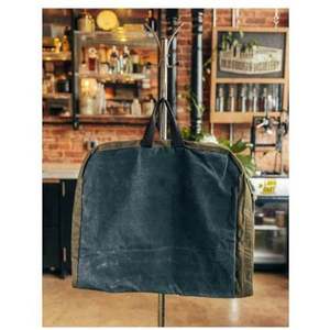 Leather Canvas Garment Bag Foldable Breathable Portable Suit Carrier Waterproof Hang Organizer Unisex Travel Business Journey - Product Image 1