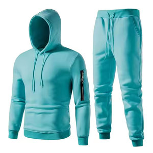 Wholesale Premium Quality Men's <b>Tracksuit</b> Custom Design with Color Contrast Hooded Collar 100% Cotton Material for Winter Season - Product Image 1
