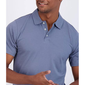 Camisas Polo de Manga Corta para Hombre, Mezcla de Algodón, Cierre de Dos Botones, Corte Regular, Tallas S-5x - Product Image 1