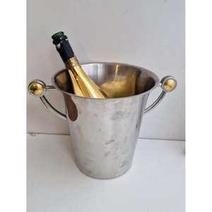 Seau à glace en acier inoxydable durable, étanche, sans danger pour les aliments, de haute qualité, refroidisseur à vin en métal, seau à champagne décoratif - Product Image 5