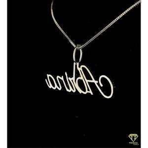 Pendentif de nom de diamant cultivé en laboratoire VVS personnalisé de luxe Bijoux de nom cursif glacé avec pendentifs et breloques fins Hip Hop de luxe - Product Image 4