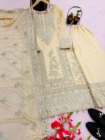 Présentation de la nouvelle collection de créateurs : Soie, broderie lourde, travail de sequins, design ethnique moderne, pour fêtes et festivals, entièrement cousu.