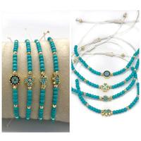 Encanto de moda mal de ojo con cuentas para pulsera