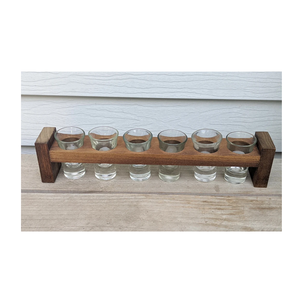 Porte-verre à fente en bois Usine personnalisée Vente en gros Porte-verre à 6 fentes Fabrication Prix le plus bas - Product Image 1