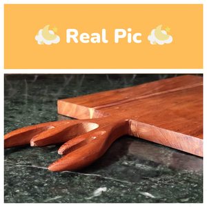 Tabla de cortar de madera de acacia natural con asa para la preparación de alimentos de cocina Exportación a granel disponible - Product Image 5