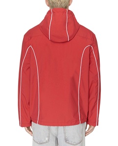 Veste bouffante coupe-vent avec logo personnalisé rétro pour hommes en nylon imprimé à blocs de couleurs - Product Image 2