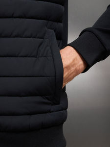 Fábrica acepta personalizar invierno no demasiado caliente hombres Slim Fit chaqueta acolchada paneles de relleno de poliéster frontal - Product Image 6