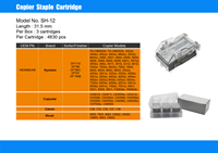Cartouches d'agrafes pour copieur SH-12