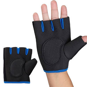 Guantes altos de medio dedo para hombre, transpirables, de cuero ventilado, antideslizantes, para gimnasio, venta al por mayor, Fitness, carreras, bicicleta, ciclismo - Product Image 6