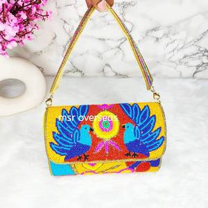 Premium Handmade Modern Beaded Embroidered Clutch for Women Elegant Evening Shoulder Bag - Product Image 4