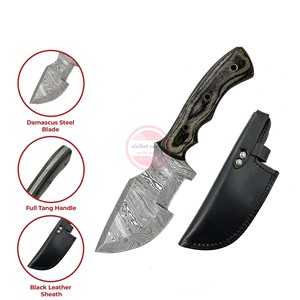 Full Tang Hand Forged Damascus Steel Tracker <b>Knife</b> Custom Tracker <b>Knives</b> - Product Image 3