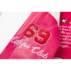 Patchs de broderie en chenille de veste universitaire personnalisée de haute qualité, coquille de laine, manches en cuir, fermeture à bouton, matelassé à l'intérieur - Product Image 6