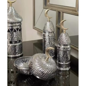 Nouvelle arrivée vintage Ramadan décoration Ramadan embellissements Eid décorations Argenterie Mosquée minaret décoration - Product Image 1