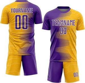 ชุดเสื้อฟุตบอลระบายอากาศได้ดีสำหรับผู้ชายเสื้อกีฬา100% ผ้าโพลีเอสเตอร์ออกแบบชื่อได้ตามต้องการ - Product Image 1