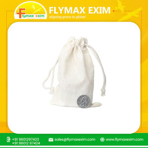 Sacs-cadeaux écologiques 100% en coton doux avec cordon de serrage Couleur naturelle Fonctions de mariage Vente - Product Image 2