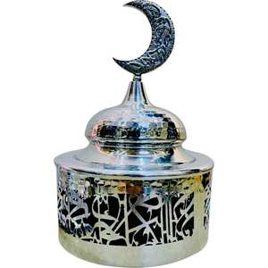 หม้ออุ่นอาหารแบบกลมเคลือบสีขาวสไตล์อาหรับออกแบบได้ตามต้องการสำหรับเสิร์ฟอาหารใช้ตกแต่งและอุ่นอาหาร - Product Image 5