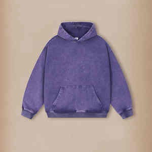 เสื้อฮู้ดซักพิมพ์ลายขี้ผึ้งวินเทจผ้าคอตตอนซักไหล่ปล่อย100% น้ำหนัก450 GSM - Product Image 5