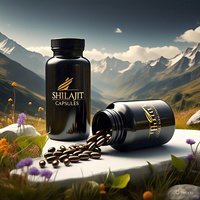 Cápsulas de Shilajit del Himalaya 100% Naturales y Orgánicas, Secas al Sol, Marca Privada OEM/ODM, 60 Cápsulas por Botella, Refuerzo Inmunológico