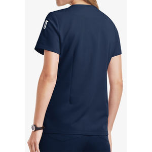 ชุดสครับสำหรับผู้หญิงชุดสครับเสื้อคอวีและกางเกงขาตรง6กระเป๋าทนทานฤดูร้อน - Product Image 4