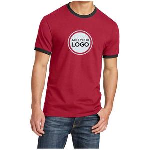 Camiseta de hombre, camiseta de manga corta ligera de ajuste clásico Ringer para hombre, Camiseta de cuello redondo suave para todos los días, camiseta al por mayor - Product Image 4