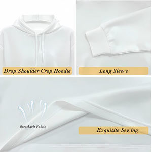 Sudadera con capucha corta de invierno de calidad profesional para mujer más vendida 100% poliéster algodón bordado Diseño con Capucha de punto - Product Image 6