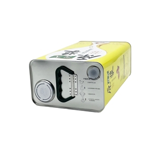 Bidon rectangulaire vide en fer blanc de qualité alimentaire pour huile d'olive 5L avec logo personnalisé, impression offset, surface laquée - Product Image 3