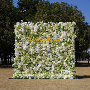 Pared floral artificial de seda 3D LANJO Custom Lush con rosas mixtas para eventos, fiestas, fondos fotográficos, planificación de bodas - Product Image 2